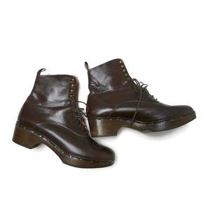 Robert Clergerie leather wooden sole boots